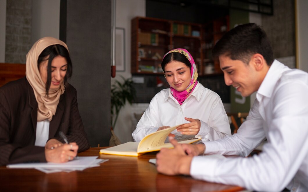 Students studying at Noorwood Academy